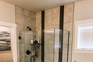 residential cleaning clean corner soaker tub and separate glass shower